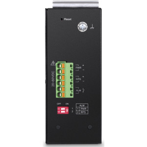 TRENDnet TI-G642i 6-Port Ethernet Switch, 4 Gigabit ethernet ports, 2 Gigabit SFP slots, 12 Gbps switching capacity, DIN-rail/wall mount